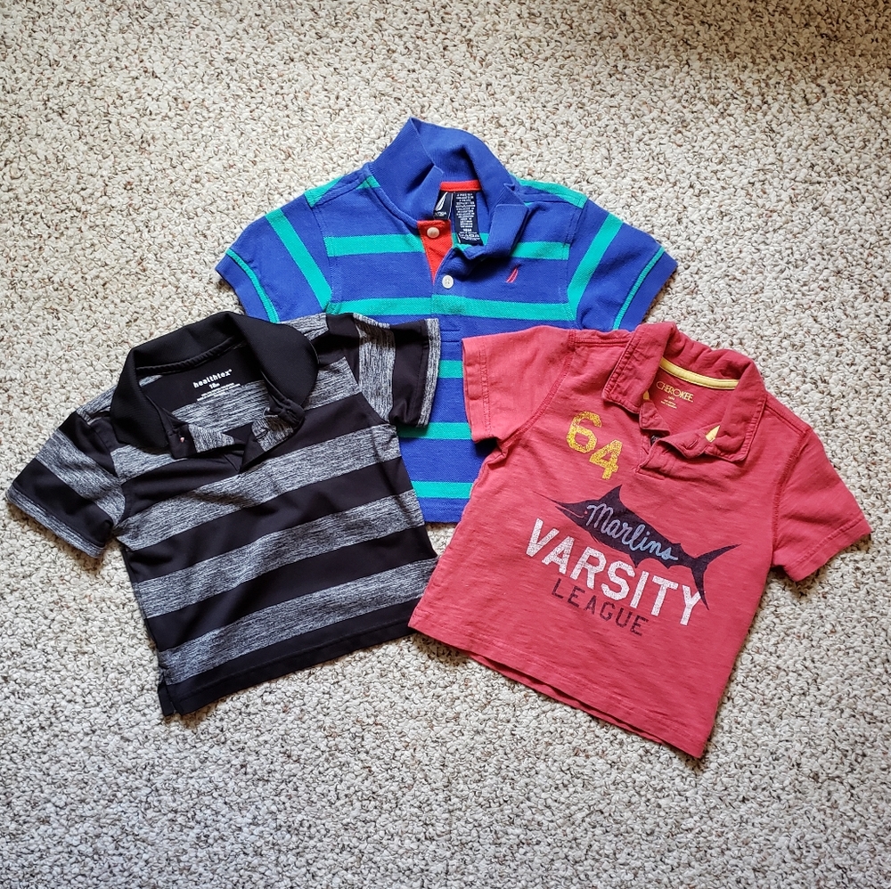3 Boys 18 Month Collard Shirts